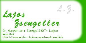 lajos zsengeller business card